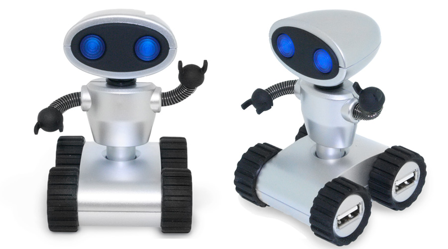 Robot USB Hub Ασημένιο