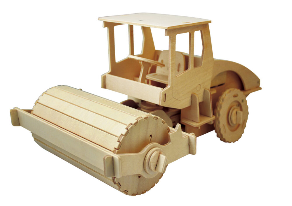 Ξύλινο 3D πάζλ Τηλεκατευθυνόμενος Οδοστρωτήρας