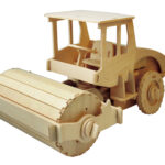 Ξύλινο 3D πάζλ Τηλεκατευθυνόμενος Οδοστρωτήρας