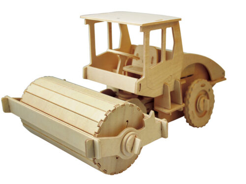 Ξύλινο 3D πάζλ Τηλεκατευθυνόμενος Οδοστρωτήρας