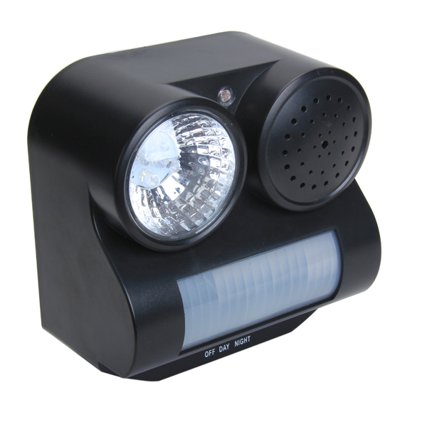 Ηχητική Συσκευή με Φως που Απωθεί Ζώα και Πτηνά