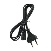 Untitled document Features: · Euro plug2pin cord · BU SealedCompatibility: · 2.5 A 300 VFeatures: Color: BlackSize: 1.80 mm LengthWeight: 0.210 kg