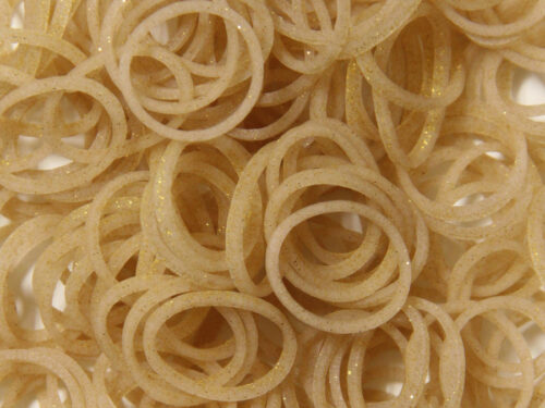 Χρυσά Glitter Λαστιχάκια για τον Αργαλειό Rainbow Loom