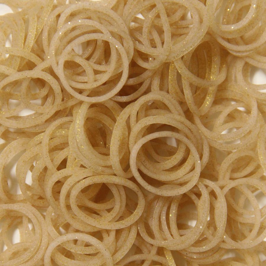 Χρυσά Glitter Λαστιχάκια για τον Αργαλειό Rainbow Loom