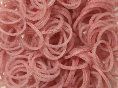 Κόκκινα Glitter Λαστιχάκια για τον Αργαλειό Rainbow Loom