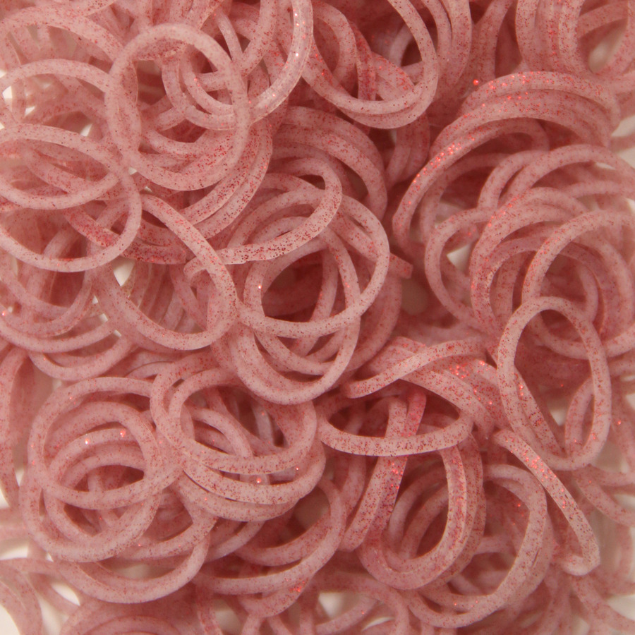 Κόκκινα Glitter Λαστιχάκια για τον Αργαλειό Rainbow Loom