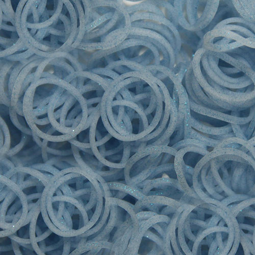 Μπλε Glitter Λαστιχάκια για τον Αργαλειό Rainbow Loom