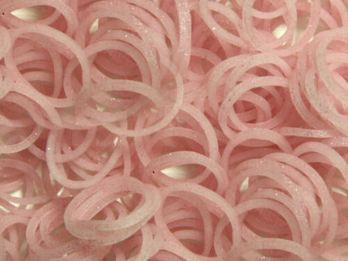 Ροζ Glitter Λαστιχάκια για τον Αργαλειό Rainbow Loom