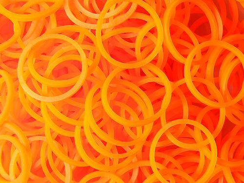 Πορτοκαλί Neon Λαστιχάκια για τον Αργαλειό Rainbow Loom