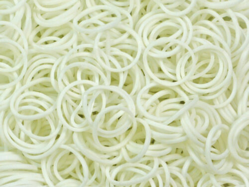 Μεταλλικά Λευκά Λαστιχάκια για τον Αργαλειό Rainbow Loom