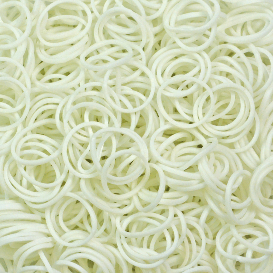 Μεταλλικά Λευκά Λαστιχάκια για τον Αργαλειό Rainbow Loom