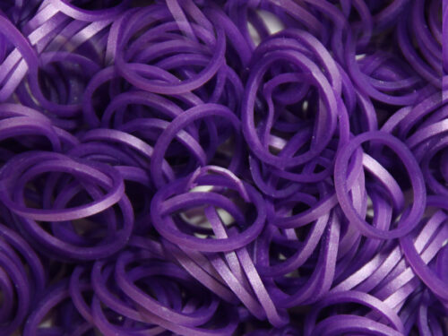 Μεταλλικά Μωβ Λαστιχάκια για τον Αργαλειό Rainbow Loom