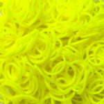 Κίτρινα Neon Λαστιχάκια Σιλικόνης για τον Αργαλειό Rainbow Loom