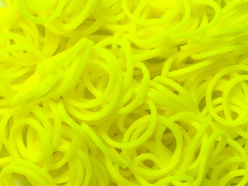 Κίτρινα Neon Λαστιχάκια Σιλικόνης για τον Αργαλειό Rainbow Loom