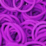 Μωβ Neon Λαστιχάκια Σιλικόνης για τον Αργαλειό Rainbow Loom