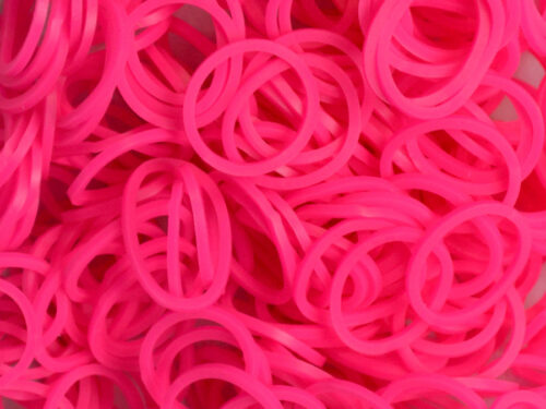 Ροζ Neon Λαστιχάκια Σιλικόνης για τον Αργαλειό Rainbow Loom