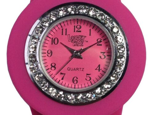 Loomey Time Ρολόι Ροζ με στρασάκια