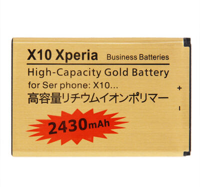 <?xml version="1.0" encoding="utf-8"?> <!DOCTYPE html PUBLIC "-//W3C//DTD XHTML 1.0 Transitional//EN" "http://www.w3.org/TR/xhtml1/DTD/xhtml1-transitional.dtd"> <html lang="en" xml_lang="en"> <head> <title>Untitled document</title> <meta http-equiv="Content-Type" content="text/html; charset=utf-8" /> </head> <body> <h3>Overview :<br /></h3> <strong>1) </strong>Brand New <br /><br /><strong>2) </strong>High Capacity <strong>Gold </strong>Business <strong>Battery <br /><br />3) </strong>Capacity: <strong>2430mAh <br /></strong><br /><strong>4)</strong> Voltage:<strong> 3.7V </strong><br /><br /><strong>5)</strong> Battery Type:<strong> Rechargeable Lithium-ion battery </strong><br /><br /><strong>6) </strong>Suitable for <strong>Sony Ericsson Optimus X10 Xperia </strong> </body> </html>