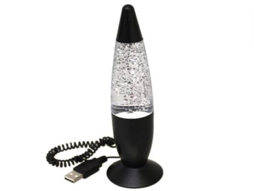 <?xml version="1.0" encoding="utf-8"?> <!DOCTYPE html PUBLIC "-//W3C//DTD XHTML 1.0 Transitional//EN" "http://www.w3.org/TR/xhtml1/DTD/xhtml1-transitional.dtd"> <html lang="en" xml_lang="en"> <head> <title>Untitled document</title> <meta http-equiv="Content-Type" content="text/html; charset=utf-8" /> </head> <body><p><span class="long_text"><span style="background-color: #ffffff">Item Description<br /><br /></span><span style="background-color: #ffffff">Small USB lava lamp with sparkling silver confetti. </span><span style="background-color: #ffffff">After connecting to the USB port of your computer