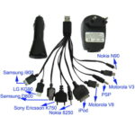 Untitled document Overview : 1) USB multi-charging cable. 2) Allows you to recharge most portable gaming and music devices as well as most mobile phones. 3) Allows you to download movies