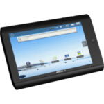 Untitled document Specifications : &nbsp; &nbsp; Housing color : white Dimensions (WxHxD) : 197 mm x 11 mm x 110 mm Weight without packaging : 270 g Execution : Multimedia tablet Operating system : Android 4.0 Ice Cream Sandwich Processor : ARM Cortex A8 (1GHz) &nbsp;Display &nbsp; Height : 17.8 cm (7.0 inches) Resolution : 800x480 pixels Colors : Capacitive multi-touch display