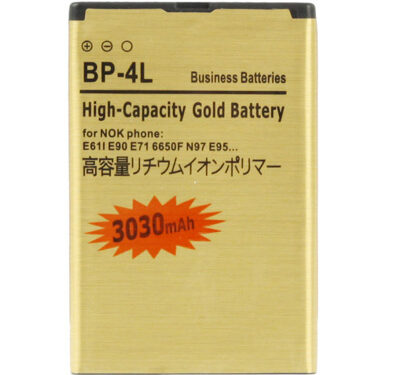 Untitled document Overview : 1) High Capacity Gold Battery 2) Capacity: 3030mAh 3) Suitable for Samsung Nokia E61I / E90 / E71 / 6650F / N97 / E95