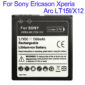 Untitled document Overview : 1) Sony Ericsson Standard Battery 2) Battery Type: Li-Polymer 3) Condition: Brand New 4) Voltages: 3.7V 5) Capacity: 1500mAh