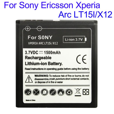 Untitled document Overview : 1) Sony Ericsson Standard Battery 2) Battery Type: Li-Polymer 3) Condition: Brand New 4) Voltages: 3.7V 5) Capacity: 1500mAh