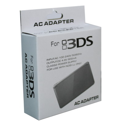 Untitled document Overview : 1) Compatible with 3DS game consoles 2) Respectively connect with the city power source and game console correctly 3) Input: AC 100-245V 50/60Hz 4) Output: DC 4.6V 900mA 5) Please make sure not to be short-circuit 6) Used indoor and put in dry location 7) When not suing please disconnect the cord from the city power source