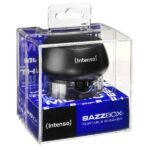 Untitled document Product description : Intenso Portable Speaker Bazzbox (black) Specifications : 1) Battery type: Rechargeable li-polymer battery 2) Battery life: max. 3 hours 3) Output Power: 3 W 4) Ports: Mini USB for charging | Integrated LINE In cable for external MP3-/ MP4 player