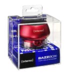 Untitled document Product description : Intenso Portable Speaker Bazzbox (red) Specifications : 1) Battery type: Rechargeable li-polymer battery 2) Battery life: max. 3 hours 3) Output Power: 3 W 4) Ports: Mini USB for charging | Integrated LINE In cable for external MP3-/ MP4 player