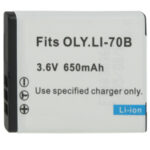 Untitled document Overview : 1) Cell Type: LI-70B 2) Condition: Brand New 3) Capacity: 650mAh 4) Output Voltage: 3.6V 5) Compatible camera model: OLYMPUS FE-4020