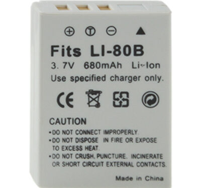 Untitled document Overview : 1) Cell Type: LI-80B 2) Condition: Brand New 3) Capacity: 680mAh 4) Output Voltage: 3.7V 5) Compatible camera model: OLYMPUS T-100/T-110 6) Weight: 12g