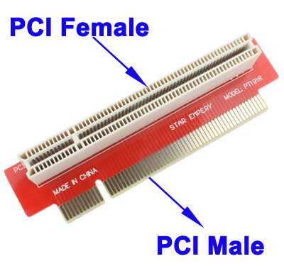 <?xml version="1.0" encoding="utf-8"?> <!DOCTYPE html PUBLIC "-//W3C//DTD XHTML 1.0 Transitional//EN" "http://www.w3.org/TR/xhtml1/DTD/xhtml1-transitional.dtd"> <html lang="en" xml_lang="en"> <head> <title>Untitled document</title> <meta http-equiv="Content-Type" content="text/html; charset=utf-8" /> </head> <body> <h3>Overview</h3> PCI <em>Female</em> to<em> Male</em> Adapter </body> </html>