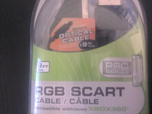 <?xml version="1.0" encoding="utf-8"?> <!DOCTYPE html PUBLIC "-//W3C//DTD XHTML 1.0 Transitional//EN" "http://www.w3.org/TR/xhtml1/DTD/xhtml1-transitional.dtd"> <html lang="en" xml_lang="en"> <head> <title>Untitled document</title> <meta http-equiv="Content-Type" content="text/html; charset=utf-8" /> </head> <body><p><font face="Verdana"><font size="4" style="font-size: 16pt"><span style="text-decoration: none"><strong>Specifications&nbsp;</strong></span></font></font> </p> <font face="Verdana"><font size="2">Xbox 360 RGB Cable with Optical out Optical cable included! Compatible with the Microsoft XBOX 360 RGB- VideoSignal for better picture quality Optical out for Dolby Digital 5.1 Surround sounds Connection with scart and optical with Toslink Length: Circa 3m</font></font> </body> </html>