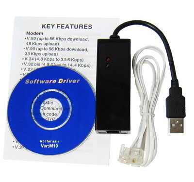 Untitled document Overview - 100% Brand New USB External V.90/ V.92 56K Fax Modem - Interface: USB - Data mode capabilities: V.92