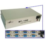 Untitled document Overview 1) Support UL TRAHIGH 130MHz video (-3dB) bandwidth 2) Enhance Video Signals for Distance up to 65m 3) Can be Daisy Chain all Metal Casing 4) Small From Factor 5) Supports 1600*1280 6) Supports up to 2/4/8 Monitors. Easily duplicates the computer&rsquo;s video signal to four monitors 7) Daisy Chain Units. It is easy to expand the number of display monitors by daisy chaining Video Splitter units each other. 8) Integrated Boosting Technology. Built-in Video signal enhancement allows the monitors to be placed up to 65m(213&rsquo;)away Type of Packing: Color Box Package Includes: User Manual