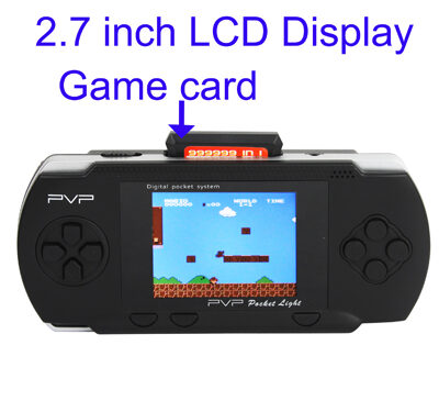 <?xml version="1.0" encoding="utf-8"?> <!DOCTYPE html PUBLIC "-//W3C//DTD XHTML 1.0 Transitional//EN" "http://www.w3.org/TR/xhtml1/DTD/xhtml1-transitional.dtd"> <html lang="en" xml_lang="en"> <head> <title>Untitled document</title> <meta http-equiv="Content-Type" content="text/html; charset=utf-8" /> </head> <body><h3>Overview</h3> 1) Digital pocket hand held system <br /><br />2) 2.7 inch LCD display <br /><br />3) Enhanced backlit screen for take-anywhere game play <br /><br />4) Use the AV cable to link up with PVP pocket system to the AV in jack for use with TV <br /><br />5) Includes AC adapter and lithium-ion rechargeable battery pack-good for up to 6-7 hours of continuous game play <br /><br />6) Built-in lighted screen <br /><br />7) Size: 160*70*22mm<strong><br /><br /></strong> <div> <strong>Type of Packing: </strong>Color Box </div> <div> <strong>Package Includes: </strong>User Manual