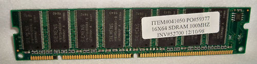 <?xml version="1.0" encoding="utf-8"?> <!DOCTYPE html PUBLIC "-//W3C//DTD XHTML 1.0 Transitional//EN" "http://www.w3.org/TR/xhtml1/DTD/xhtml1-transitional.dtd"> <html lang="en" xml_lang="en"> <head> <title>Untitled document</title> <meta http-equiv="Content-Type" content="text/html; charset=utf-8" /> </head> <body> <p>SIEMENS</p><p> B6781A</p><p> PC100</p><p> 64MB</p><p> SDRAM</p><p> HYB39S64800AT-8</p> </body> </html>