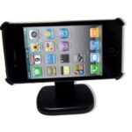 Untitled document Product Highlights: iPhone 4 table holder with stand Just place it on the table top Very easy to use Shelf rotates by 90&deg; The holder can be placed horizontally or vertically on the standPackage Contents:iPhone 4 Table Holder Stand