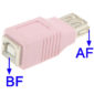 Untitled document Overview : 1) Brand new high quality generic adapter. 2) Compliant to USB interface Version 1.1/2.0 3) Simply use this adapter to change gender of connections. 4) Transfer rate up to USB 2.0 48Mbps 5) USB 2.0 AF to BF Adapter 6) USB 2.0 High Speed Certified