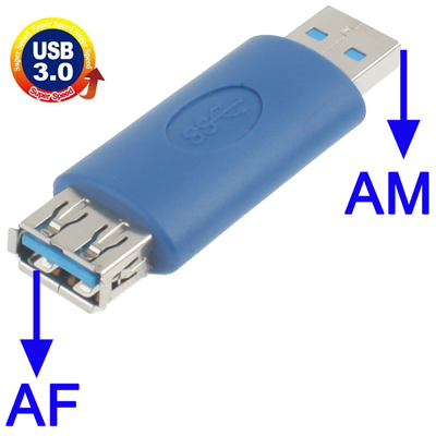 Untitled document Overview : 1) Brand new high quality generic adapter. 2) Compliant to USB interface Version 1.1/2.0/3.0 3) USB 3.0 AM to AF Adapter 4) Transfer rate up to USB 3.0 5Gbps