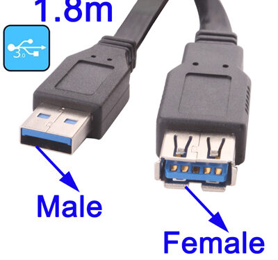 <?xml version="1.0" encoding="utf-8"?> <!DOCTYPE html PUBLIC "-//W3C//DTD XHTML 1.0 Transitional//EN" "http://www.w3.org/TR/xhtml1/DTD/xhtml1-transitional.dtd"> <html lang="en" xml_lang="en"> <head> <title>Untitled document</title> <meta http-equiv="Content-Type" content="text/html; charset=utf-8" /> </head> <body> <h3>Overview :<br /></h3> <strong>1) USB 3.0 A Male</strong> to <strong>A Female Cable </strong><br /><br /><strong>2) </strong>Approx length <strong>1.8M </strong><br /><br /><strong>3)</strong> Compatible with USB <strong>Rev3.0/2.0/1.1 </strong><br /><br /><strong>4)</strong> Leverages <strong>USB 3.0 SuperSpeed technology</strong> to increase transfer rates <strong>up to 5Gbps</strong>