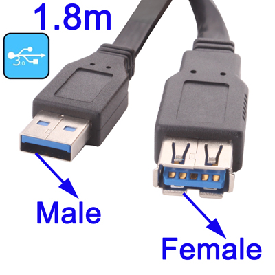 Untitled document Overview : 1) USB 3.0 A Male to A Female Cable 2) Approx length 1.8M 3) Compatible with USB Rev3.0/2.0/1.1 4) Leverages USB 3.0 SuperSpeed technology to increase transfer rates up to 5Gbps