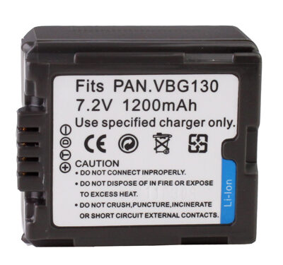 <?xml version="1.0" encoding="utf-8"?> <!DOCTYPE html PUBLIC "-//W3C//DTD XHTML 1.0 Transitional//EN" "http://www.w3.org/TR/xhtml1/DTD/xhtml1-transitional.dtd"> <html lang="en" xml_lang="en"> <head> <title>Untitled document</title> <meta http-equiv="Content-Type" content="text/html; charset=utf-8" /> </head> <body> <h3>Overview :<br /></h3> <strong>1)</strong> Cell Type: <strong>VBG130 </strong><br /><br /><strong>2)</strong> Capacity: <strong>1200mAh <br /></strong><br /><strong>3)</strong> Output Voltage: <strong>7.2V </strong><br /><strong><br />4)</strong> Compatible camera model: Panasonic AG-HMC150