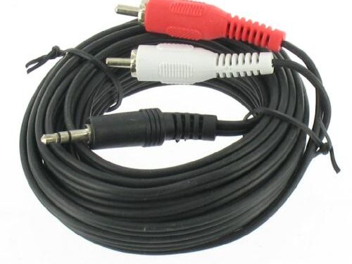 <?xml version="1.0" encoding="utf-8"?> <!DOCTYPE html PUBLIC "-//W3C//DTD XHTML 1.0 Transitional//EN" "http://www.w3.org/TR/xhtml1/DTD/xhtml1-transitional.dtd"> <html lang="en" xml_lang="en"> <head> <title>Untitled document</title> <meta http-equiv="Content-Type" content="text/html; charset=utf-8" /> </head> <body> <p><em><u>&Pi;&epsilon;&rho;&iota;&gamma;&rho;&alpha;&phi;ή:</u></em></p> <p>RCA cable 5 m to 3.5 mm jack plug for connecting a PC to stereo. 5 m cable Color: Black 2 RCA plugs to 1 3.5 mm jack plug Ideal for connecting to the soundcard of the PC to a stereo </p> </body> </html>