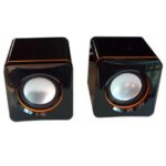 Untitled document USB-Powered Portable Speaker 2.0 for NotebookA&nbsp;newly released USB-powered computer speakers provided rich stereo sound for listening to music and watching videos or movies on your notebook. Speakers need no batteries. It's powered right from your computer USB port. Just plug them in and start enjoying your favorite audio. They also feature a compact size and footprint so they won clutter up your desk. Stylish design fits with any home or office decor. Specifications: * Output Power(RMS): 2.5W x 2 * Speaker Driver: 2"x2 (magnetically shielded) * Dimension (mm): L73*W70*H70 * Frequency Rang: 100~18KHz * S/N Ratio: &ge;85dB * Color Availability: Black