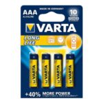 Μπαταρίες Alkaline Varta Longlife AAA LR03 (4 τεμ.)