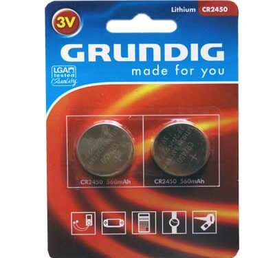 Lithium Button Cells Grundig CR2450 3V 560mAh (2 τεμ)