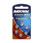 Μπαταρίες Ακουστικών Βαρηκοΐας Rayovac 312 (6 τεμ.)